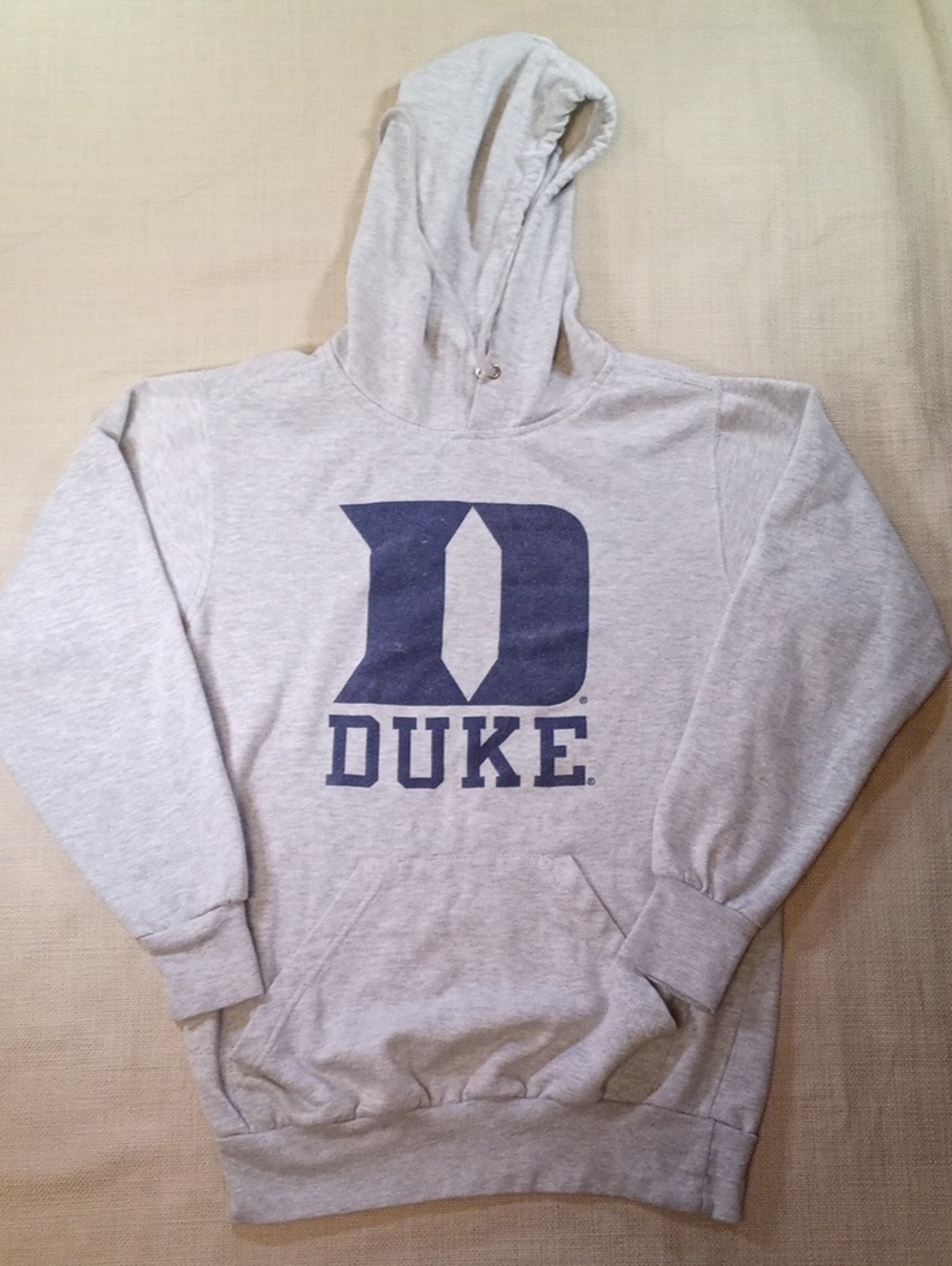 Mens, Women's Size Small MV Sport Grey Hoodie with Navy Duke Logo